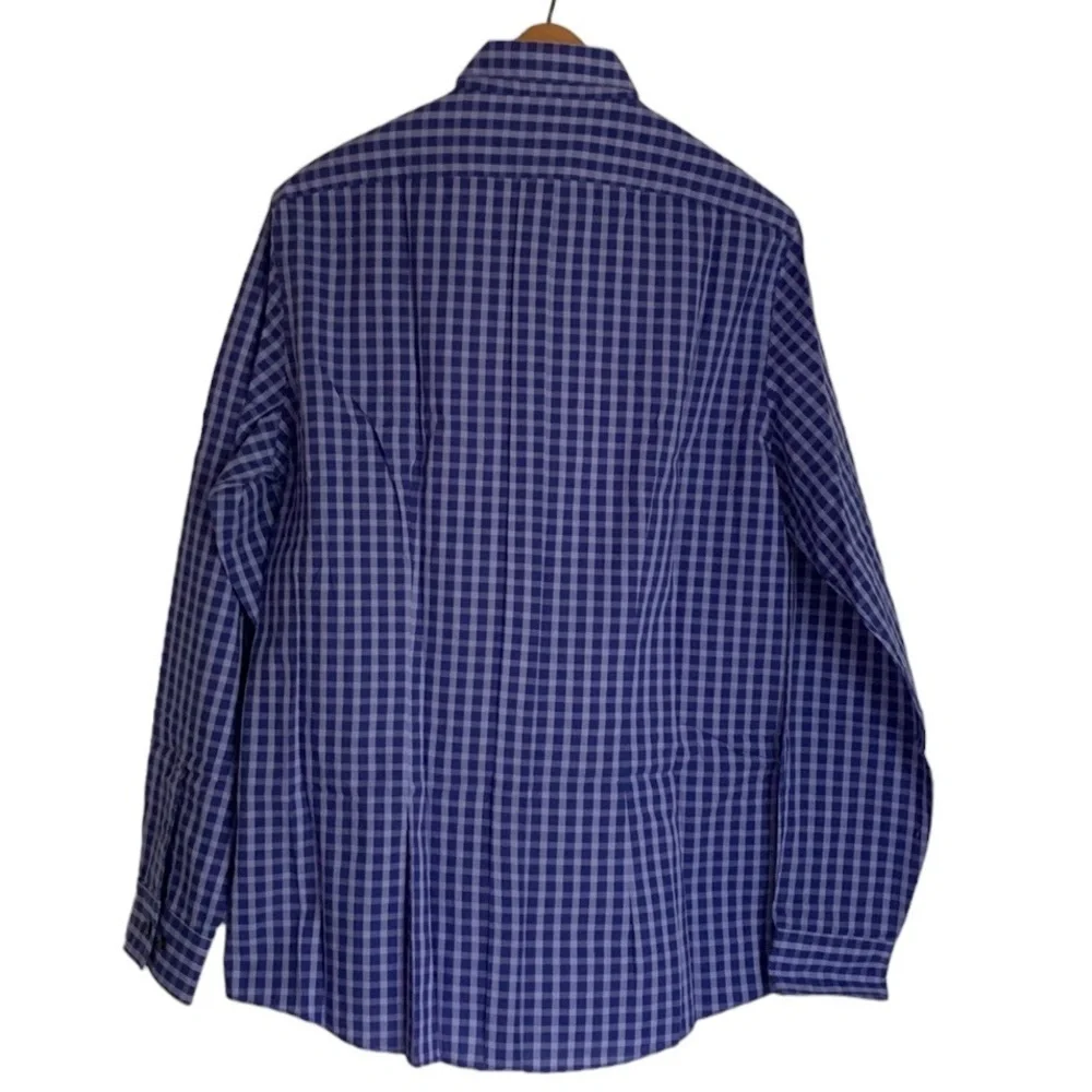 Geoffrey Beene Purple & Lavender Plaid Dress Shirt